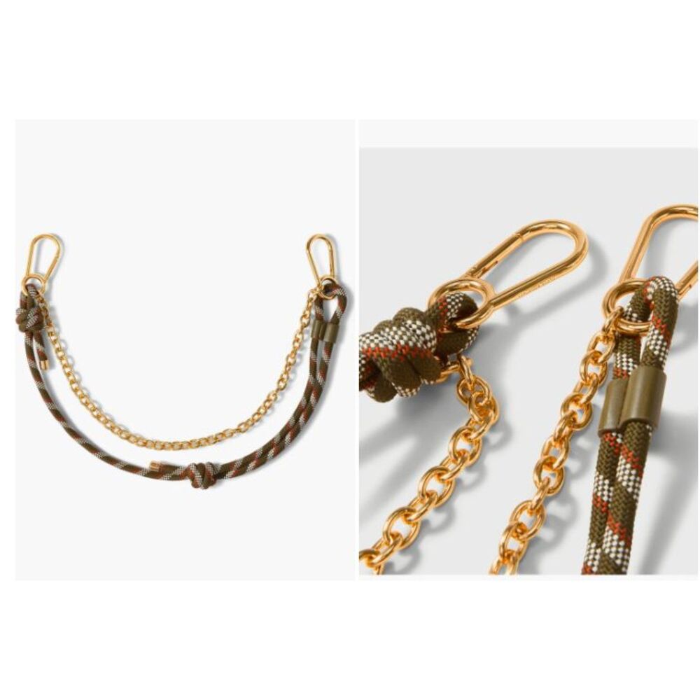Veronica Beard Women's Paracord & Chain Bag Strap BELT NWT 148 Brown